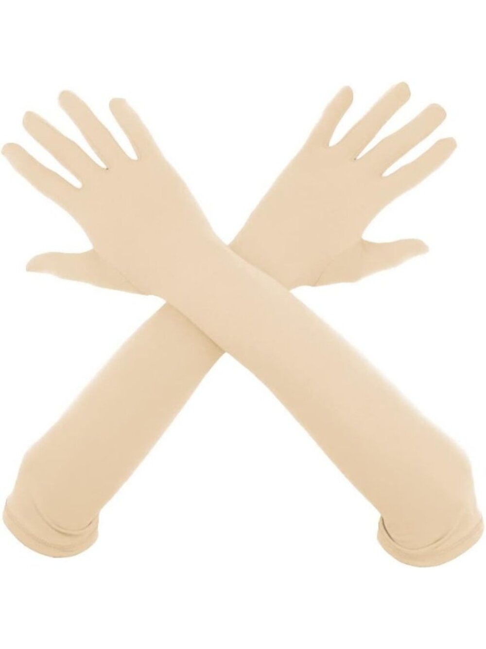 Women's Skin 18" Elbow Length Stretchy Costume Bridesmaids Spandex Gloves